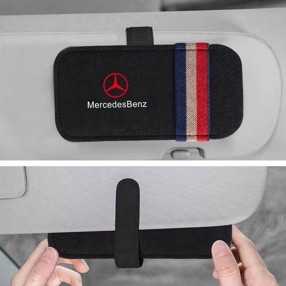 Car Sunglasses Organizer Bag Eyeglass Holder Glasses Storage Clip Accessories For Mercedes Benz W204 W124 W201 W202 W212 W220