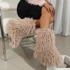 2025 New Winter Furry Shoes Women Teddy Fur Snow Boots Fluffy Faux Wool Plush Warm Fashion Short Boots Ladies Mongolian Boots