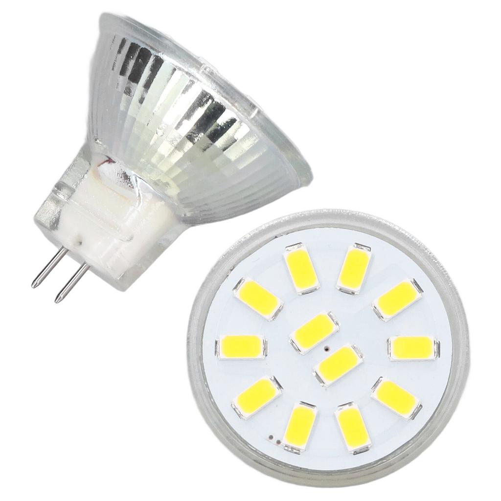 4pcs/set MR11 LED Spot Light Bulb with Dual Needle Base 360 Degrees Heat Dissipation 3W 12 LEDs Lamp