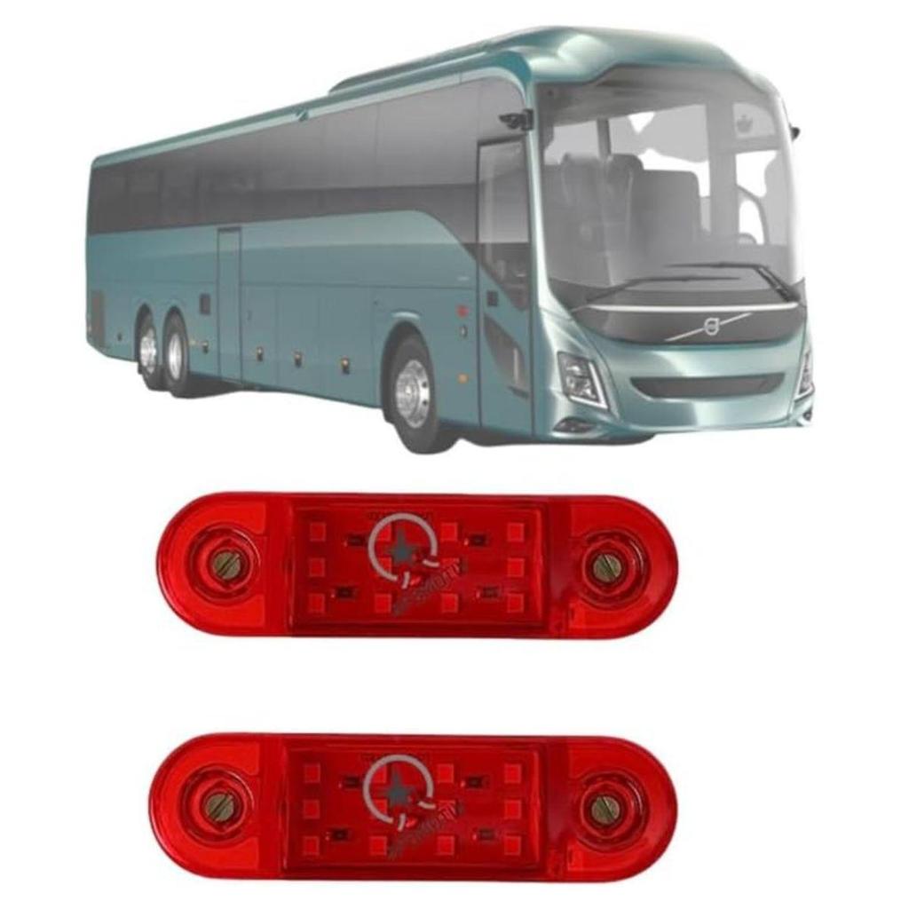 18-Pack Red LED Side Marker Clearance Lights 12V Waterproof Trailer Marker Lamps for Truck RV Heavy Duty Universal Fit