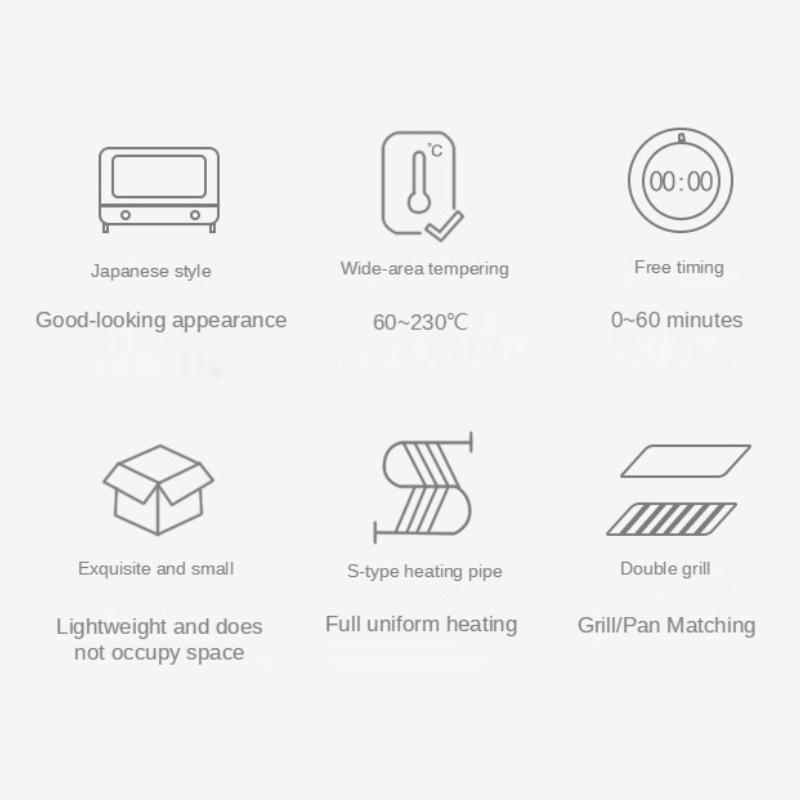 Мини-печь для жарки на воздухе, электрическая духовка 2 в 1, бытовая техника, многофункциональная печь для выпечки