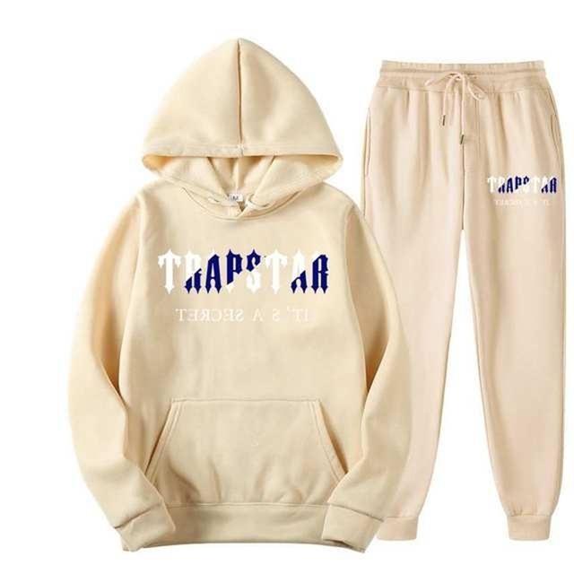 Мужской костюм-худи с принтом букв и спортивными штанами TRAPSTAR.