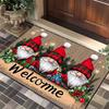 Merry Christmas Santa Claus Dwarf Carpet Party Living Room Sofa Bedroom Bedside Study Entrance Door Rug Non-slip Decor Mat