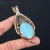 Australian Triplet Opal Gemstone Jewelry Pure Copper Wire Wrapped Handmade Pendant