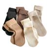 Women's Snow Socks, Mid-calf Fleece and Thickened Warm Sleeping Floor Stockings, Winter Women's Socks