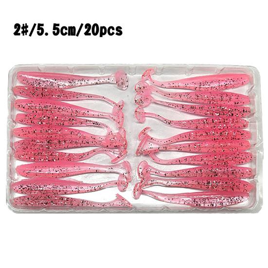 20 шт. 5,5 см светящаяся поддельная мягкая силиконовая искусственная приманка воблер рыбная приманка для плавания