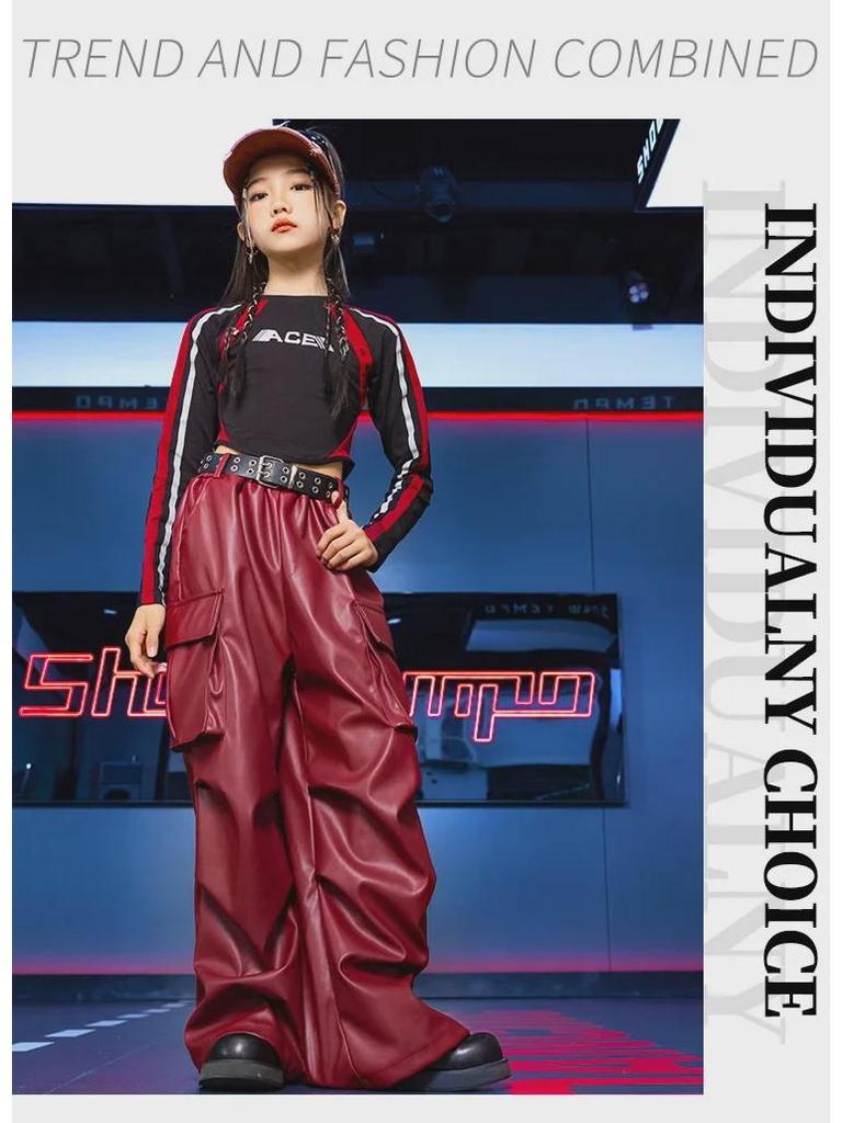 Джазовый танцевальный костюм для девочек - крутой и модный хип-хоп костюм для подиума для детей