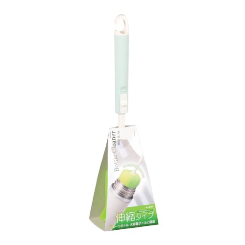 Pearl Metal Bottle Cleaner, Green, Stretchable Type, Made in Japan, HB-893