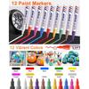Tire Paint Pen Long Lasting Car Wheel Touch Up Paint Marker Pen Waterproof Oil Based Formula for Tire Restoration