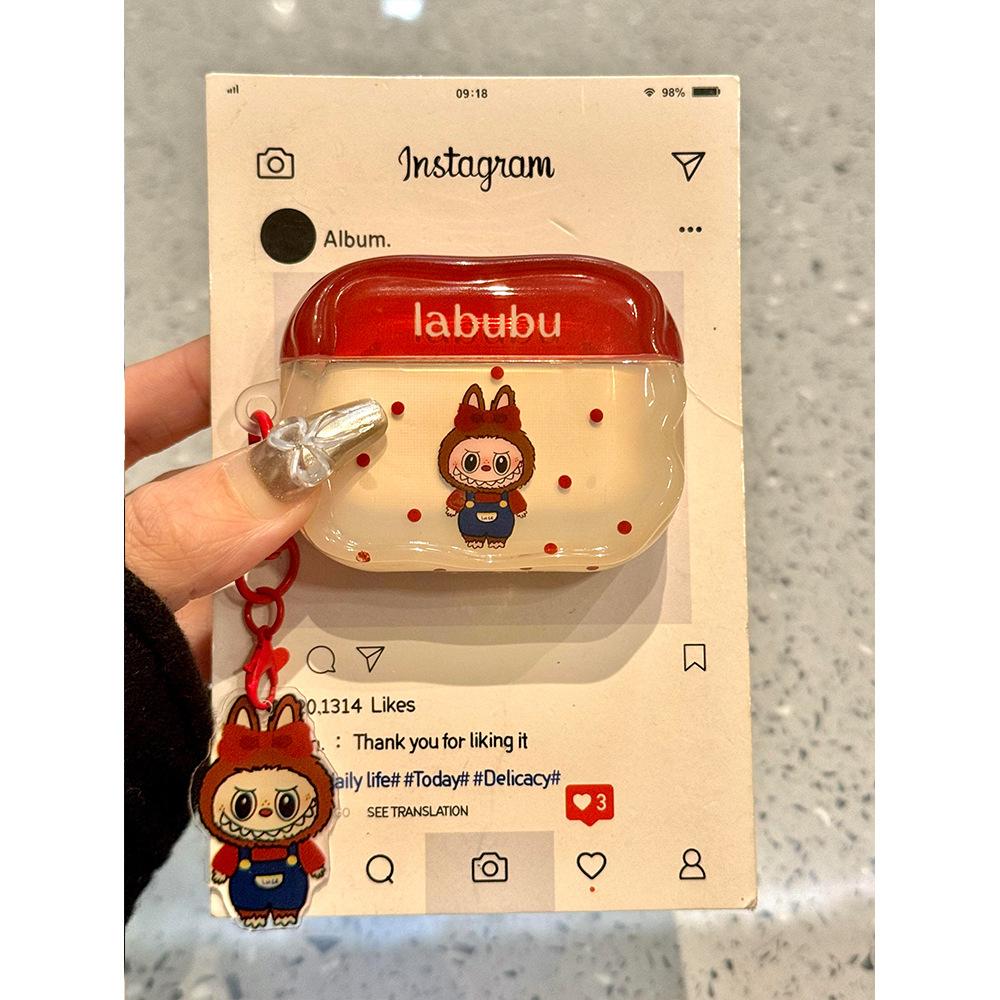 Cartoon Cute Internet celebrity Labu Suitable for AirPods New 1/1 generation earphone case New 1 generation pendant Pro generation