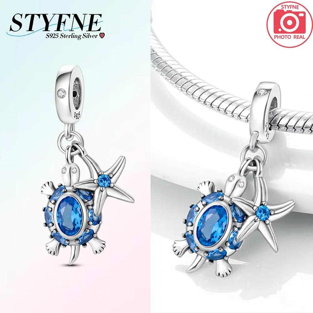 Exquisite Copper Colorful Star Turtle Charm Fit Original Bracelet Women Necklace Jewelry Gift Copper Charm Beads