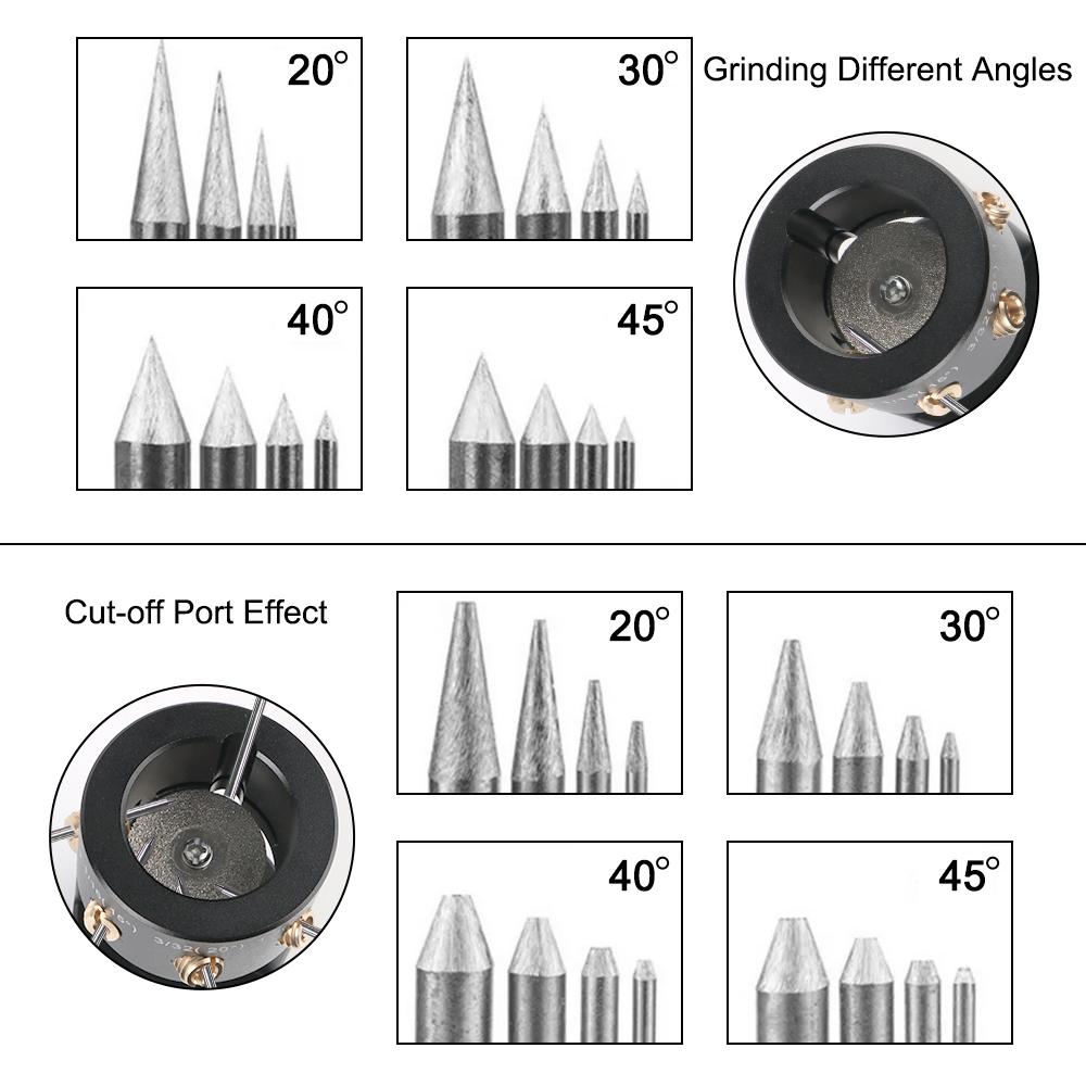 Заточной станок для металлических вольфрамовых электродов, шлифовальная головка, сварочный инструмент TIG с отрезными пазами и алмазными кругами, многоугловой 0,04"-1/8"