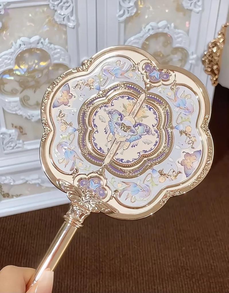 Flower Knows Коллекция «Облачный воротник бабочки» Зеркало косметическое Зеркало ручное Изысканный рельеф Инструменты для макияжа Зеркало-русалка