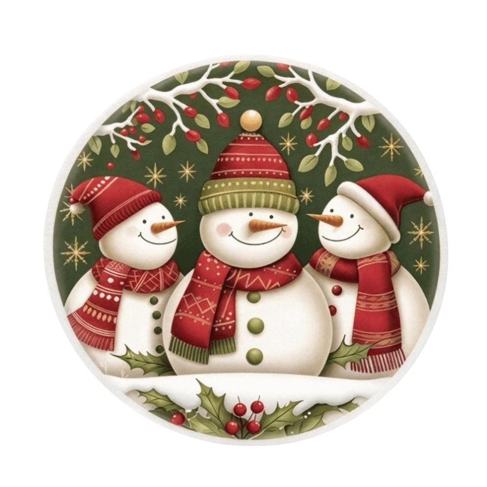 Reindeer Christmas Santa Coasters Heat-Resistant Insulation Pad Coffee Cup Mat Home Dining