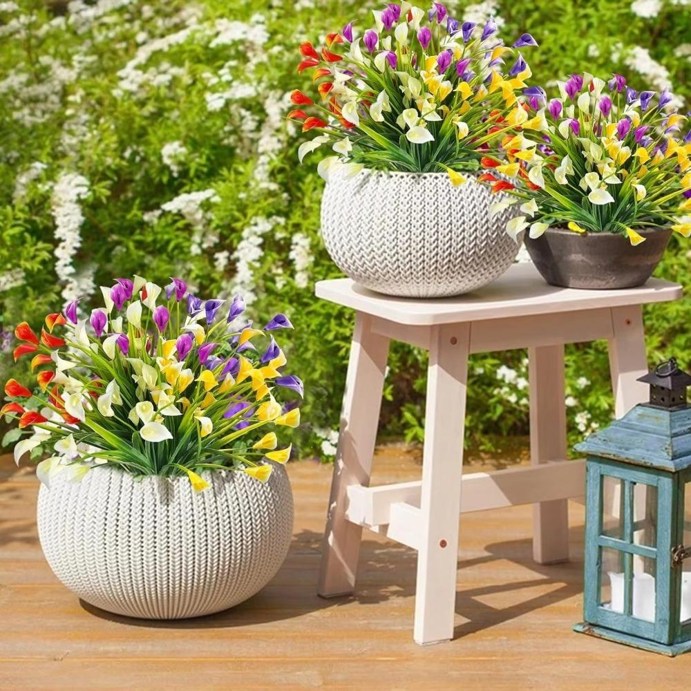 1/2/5Pcss Plastic Calla Lily Artificial Flowers 33cm Fake Plant New Fake Flowers Indoor Decor