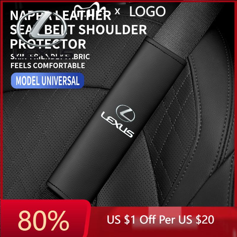 2026 Hot Interior Stickers 2PCS Car Seat Belt Cover Auto Shoulder Pad Interior Accessories For Lexus F SPORT RX300 IS200 IS250 E