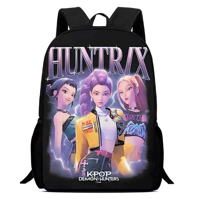 Mochila Child School Backpack,Cartoon Kpop-Dem-Onhun-Ters School Bags For Girls,Durable &Light Weight Bags For Kindergarteen