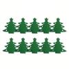 10Pcs Felt Utensil Holders Christmas Tree Shape Cutlery Sleeves for Cutters And Forks Holiday Table Decor