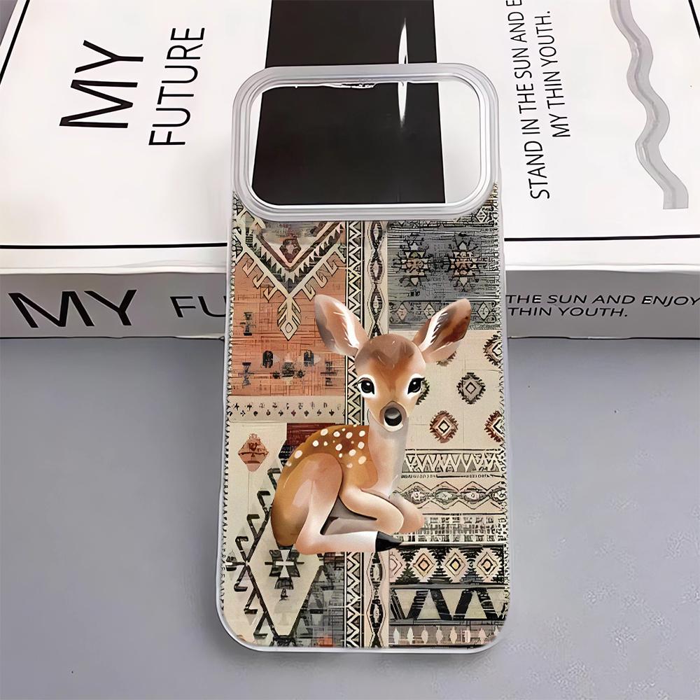 Тканевый Чехол для Телефона с Рисунком Оленя Для IPhone 17 Pro Max 17Air 11 13 12 14 15 16 Plus Мягкий Силикон Модный 15 Pro Чехол