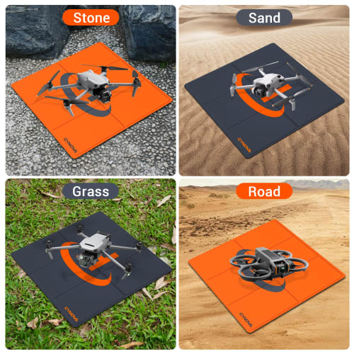 CYNOVA Mini 4 Pro/Mini 5 Pro Drone Heliport, 50cm DJI Mini 2 Landing Pad, Durable and Waterproof Drone Landing Mat, Foldable/Double-Sided, Compatible