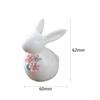Animal Statue Rabbit Sculpture Ceramic Collectible Bunny Figurine,Desktop Decoration for Living