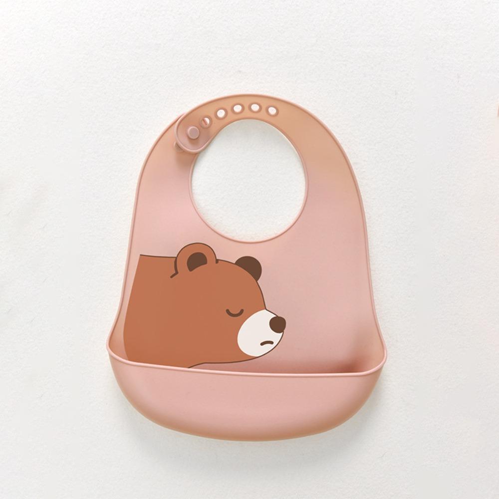 with Food Catcher Silicone Baby Bibs Soft Teething Drooling Bib For Girls Boys Toddlers