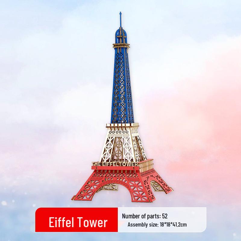 3D Деревянный Пазл Колесо Обозрения - Развивающий DIY Подарок для Детей