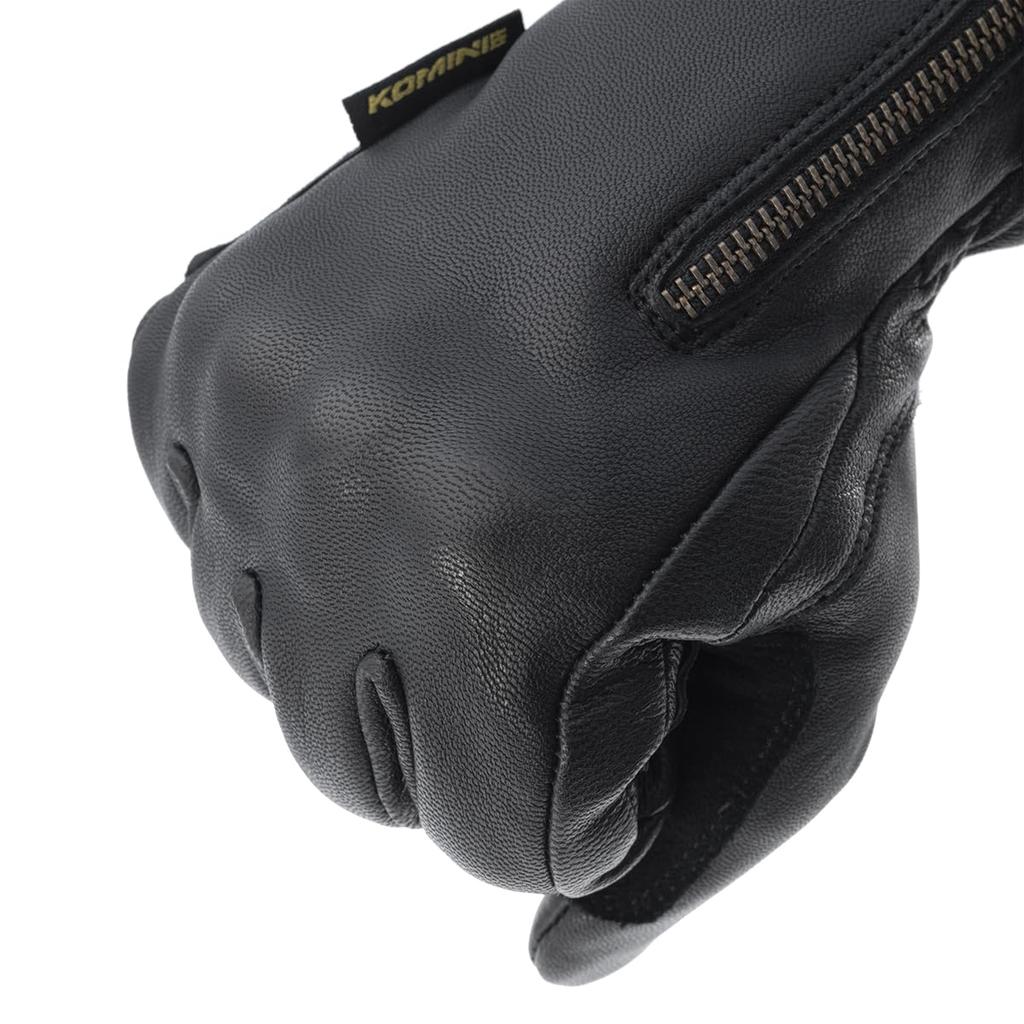 Komine Motorcycle Leather Winter Short Gloves Z Size M GK-850 - Series, Brown,