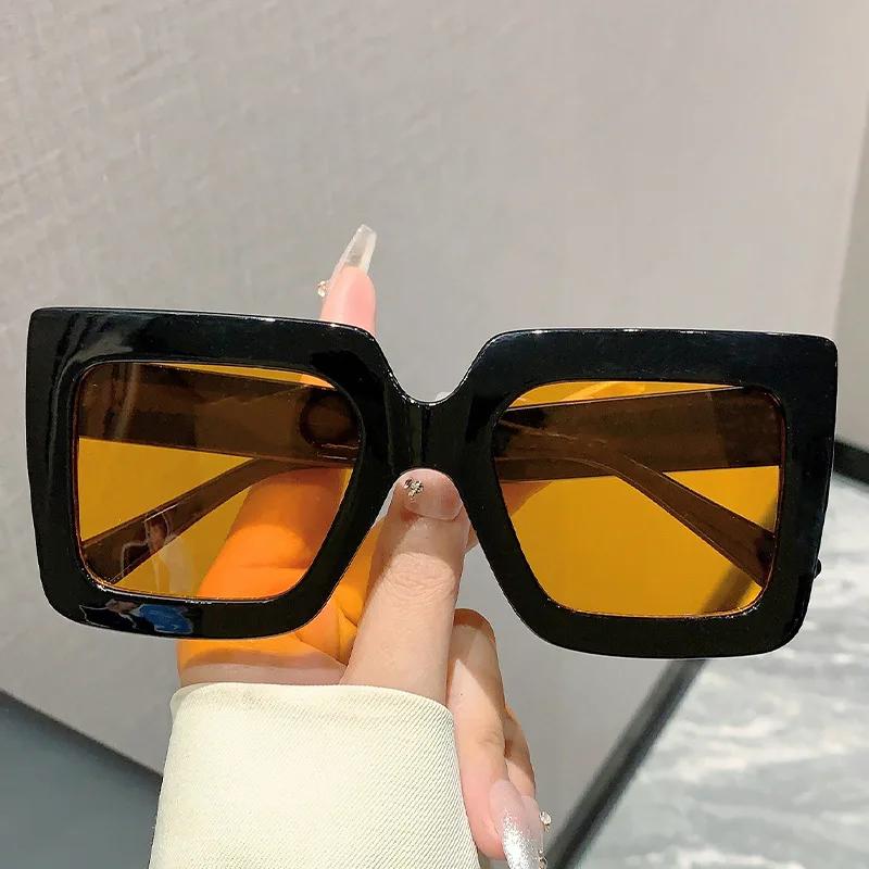 Солнцезащитные очки с градиентной расцветкой и вставками Модные Корейский стиль УФ-защита Модные Простые Универсальные Очки