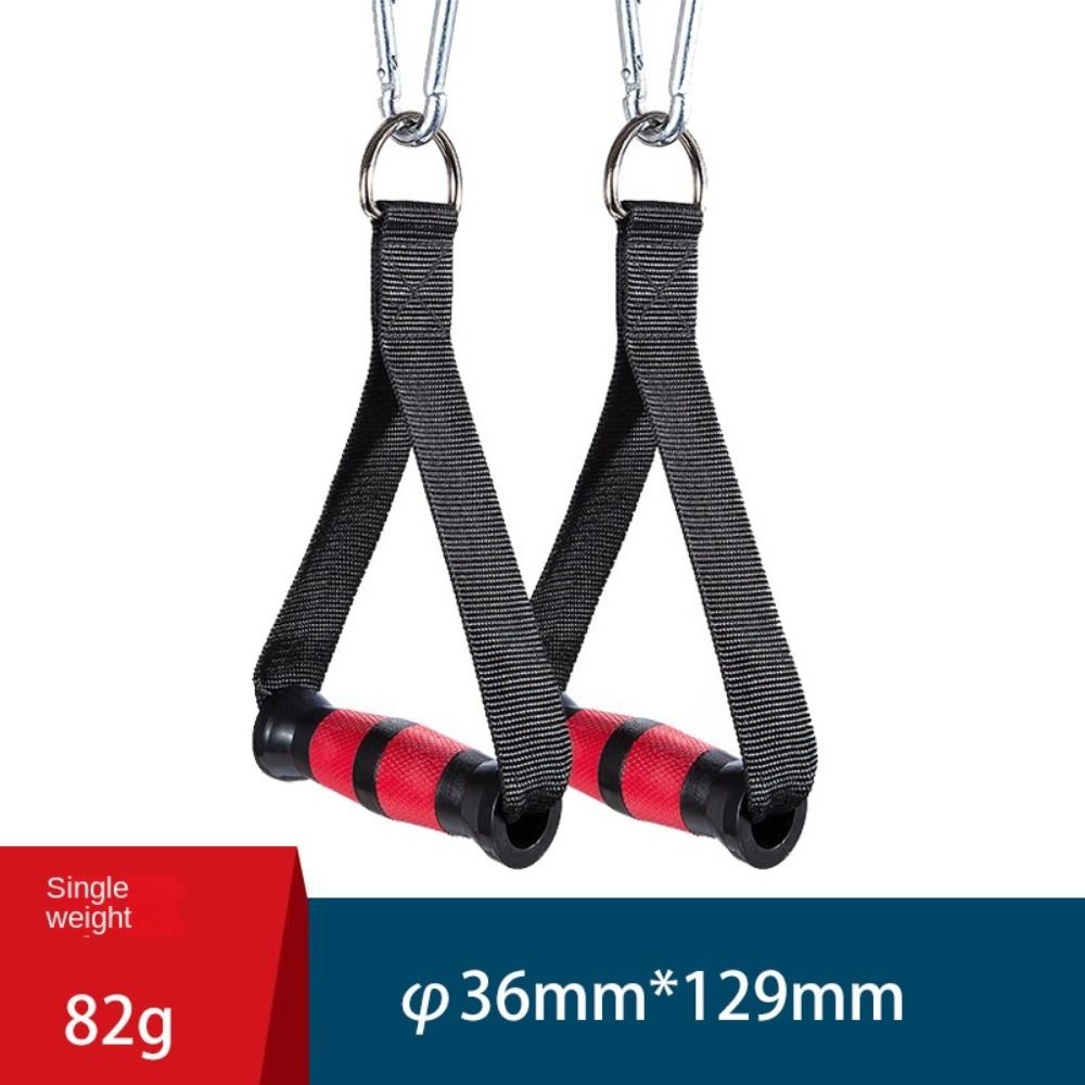 1 пара прочных фитнес-эспандеров с ручками из нейлоновой ленты, ручка для съемника, тяжелая атлетика