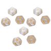 9PCS Polyhedral Dice Set Waterproof Plastic Lightweight Portable Table Gaming Dices for Travel Picnic White
