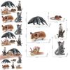 Очаровательные пластиковые фигурки лесных животных с хомяком, улиткой, сахарным поссумом, мышью, сурикатом и муравьедом для творческой игры