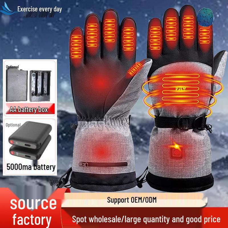 Unisex Winter Electric Heated Gloves - Ideal for Skiing, Cycling, and Outdoor Cold Protection.