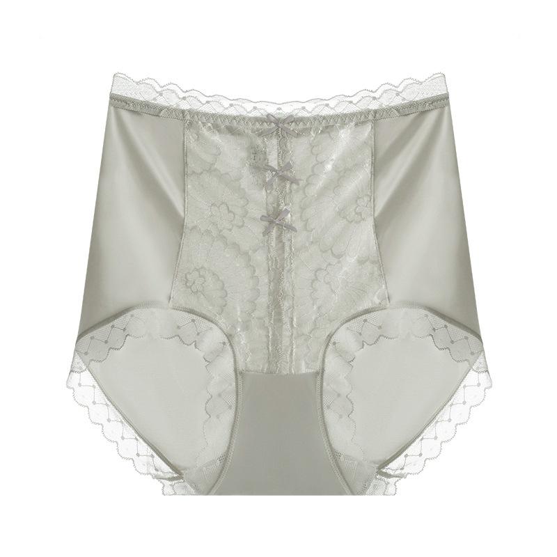 Женское нижнее белье с высокой талией, утягивающие ягодицы, легкие роскошные атласные трусы, бесшовные трусики из ледяного шелка Mulberry Silk Crotches