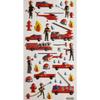 Scène à décorer pour enfants - Les pompiers à la rescousse ! - Stickers Puffies