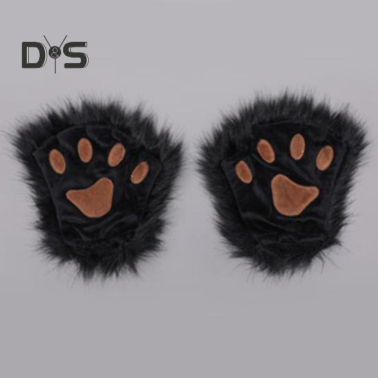 1 пара зимних перчаток, волчьи лапы, лисьи когти, варежки, приятные для кожи, термоизоляционные перчатки, костюм для косплея на вечеринку