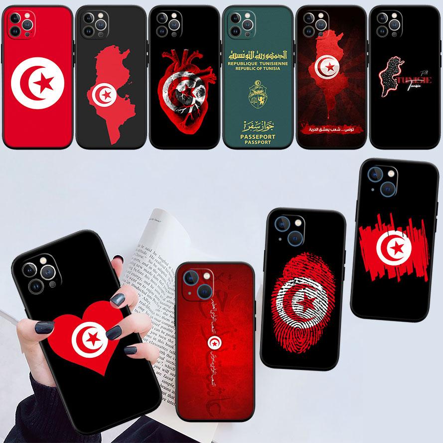 IK72 Tunisian Flag Passport Phone Case for Samsung Galaxy S20 S21 S22 Ultra FE + Plus A21S A22 A24 A25 A26 A30 A30S A31