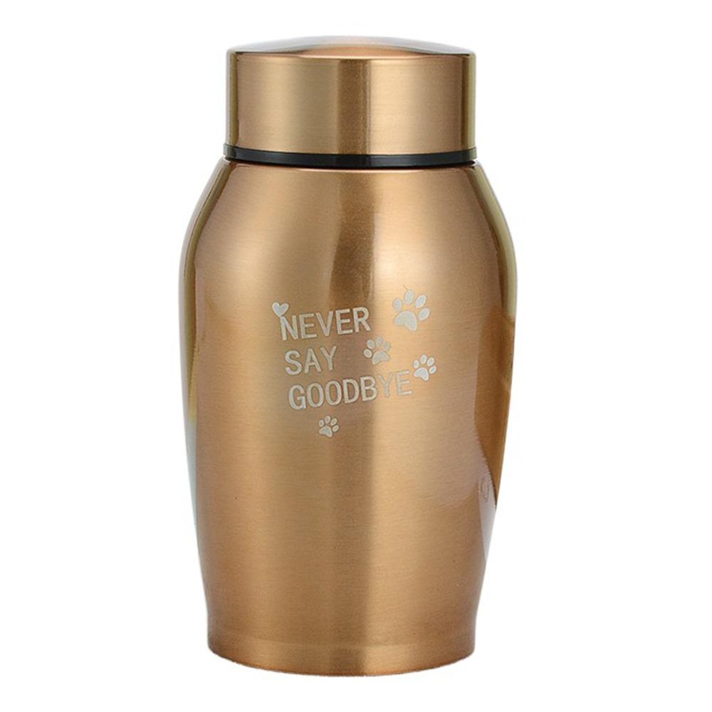 Pet Paw Print Funeral Urn for Pets Stainless Steel Dog Cat Cremation Urns Pet Supplies