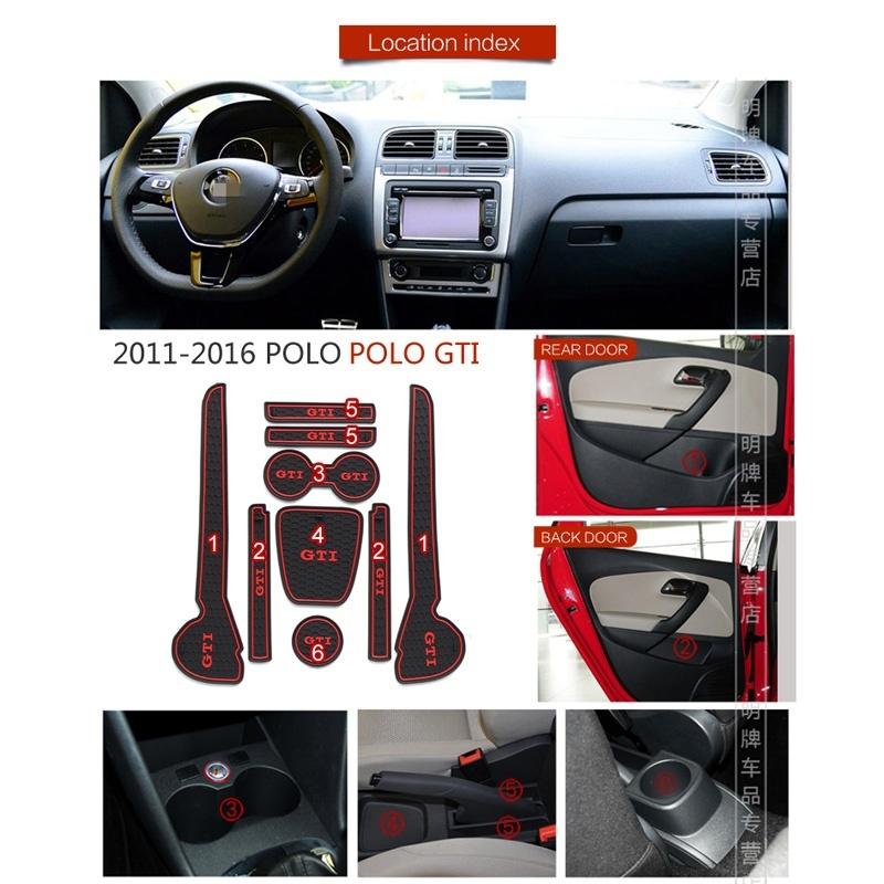 Для 2011, 2012, 2013, 2014, 2015, 2016 Voagen Polo GTI Gate, слот-накладка, автомобильные пылезащитные коврики, водные горки, нескользящие коврики, автомобильные аксессуары