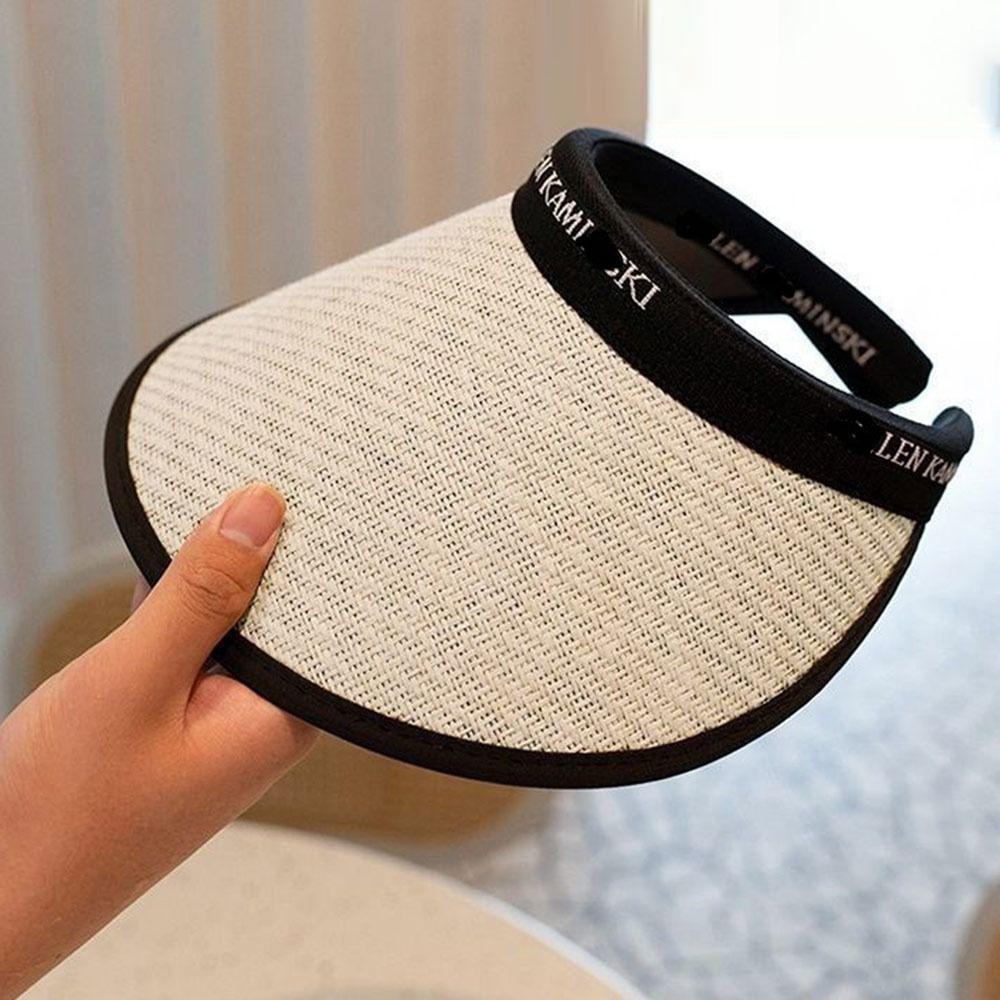 Складная портативная пляжная шляпа с широкими полями, солнцезащитная шляпа с козырьком, регулируемая защита от ультрафиолета, летняя повседневная соломенная кепка