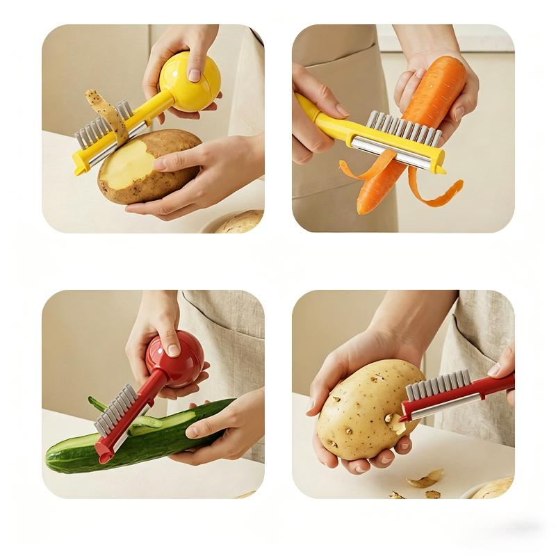 Multi Functional Vegetable Peeler 3 In 1 Julienne Fruit Peeler Tool For Quick Kitchen Salad Prep And Cooking