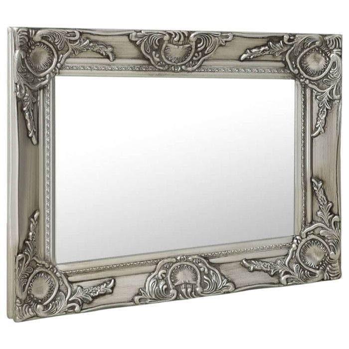VidaXL Wall Mirror Baroque Style 50x40 Cm Silver 320310