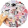 52pcs Cute Bookish Smutty Book Reading Stickers Decoration Notebook Guitar Luggage DIY Waterproof Sticker Decal