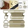 50x Keychain Swivel Hooks Clip Clasps Key Ring with Slider Snap Hook