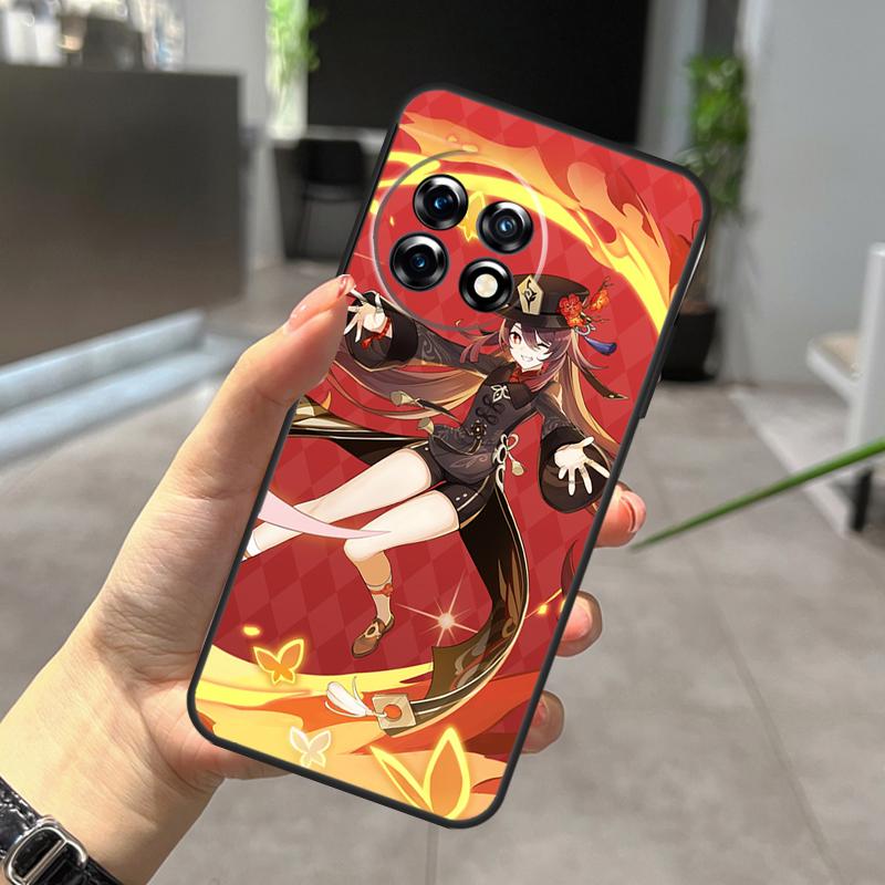 Чехол Genshin Impact Zhongli Hutao для OnePlus 11 8 9 10 Pro 8T 9RT 10R 10T 11R Nord CE 2 Lite 2T N10 N20 Ace Pro