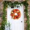 18 Inch Fall Wreath for Front Door Autumn Artificial Wreath with Pumpkin Maple Leaves Berries Pine Cones for Thanksgiving Harvest Home Decor