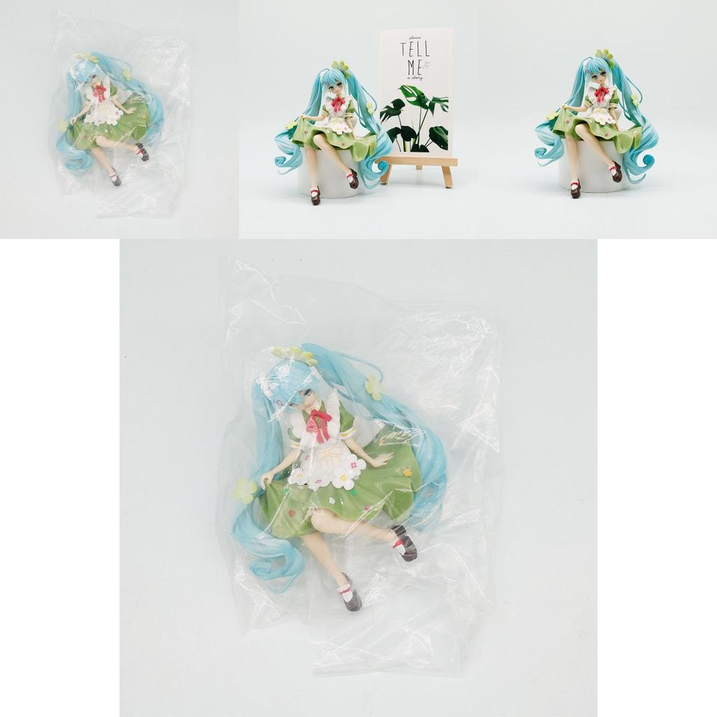 Hatsune Miku Pvc Model Ornament With Four Leaf Clover Style For Desk Decor And Gift Idea