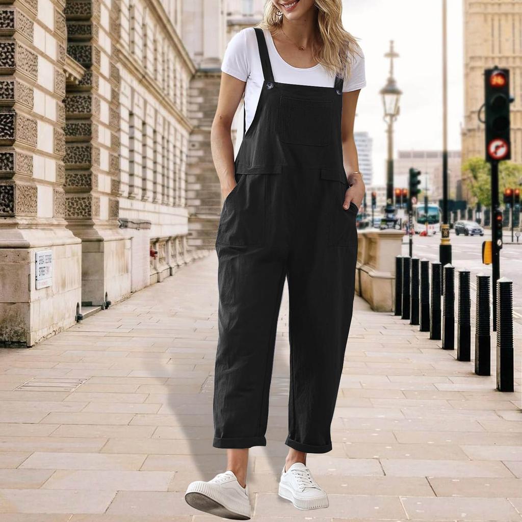 Women's Comfortable Casual Jumpsuit Short Sleeve Top Sweater Jumpsuit
