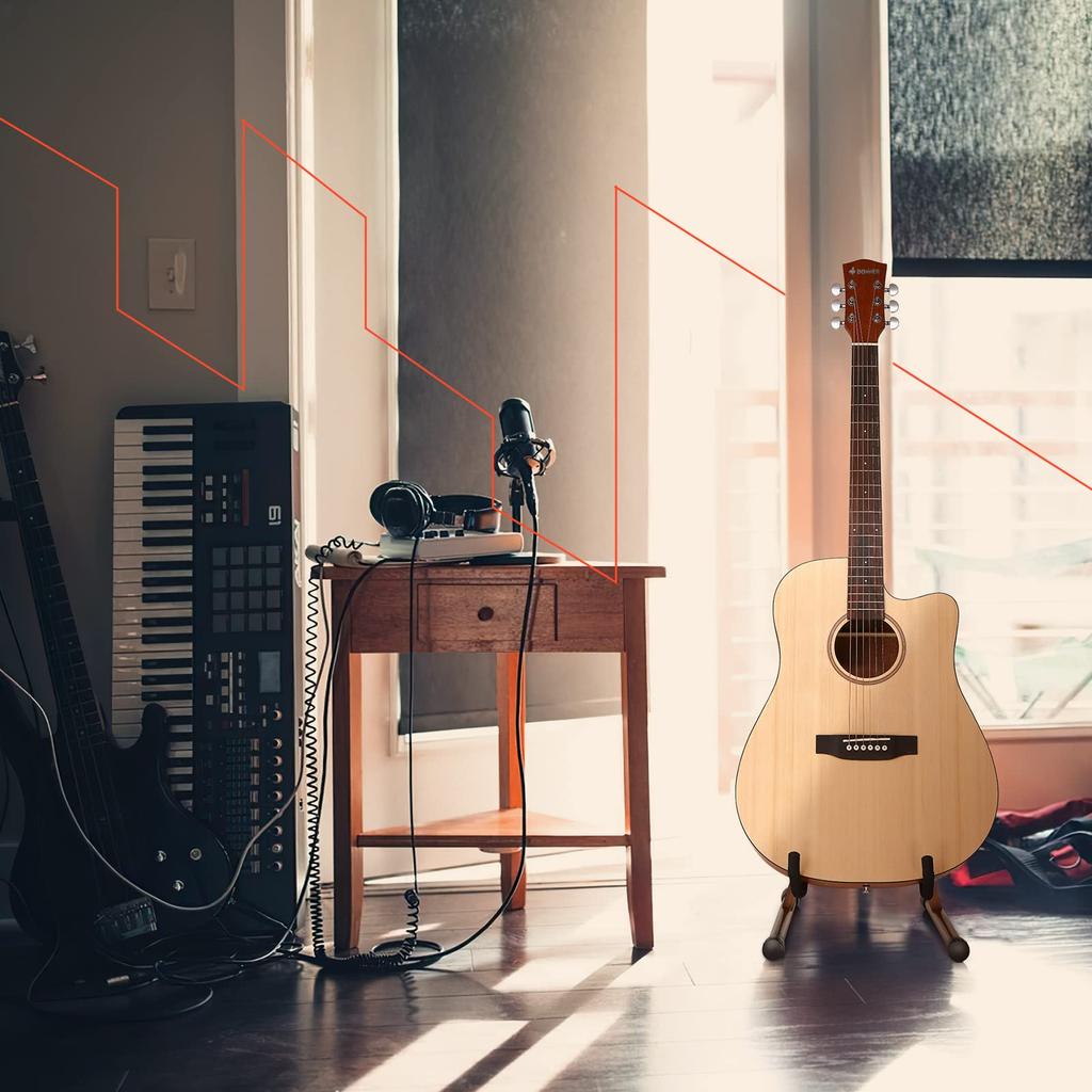 Стойка для гитары Donner, складная, деревянная, тип A, простая в установке, достаточно устойчивая, совместимая с акустическим бас-банджо DS-3