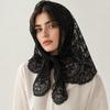 French Style Lace Triangle Scarf Vintage Wedding Headscarf All-match Crochet Head Scarf  Party